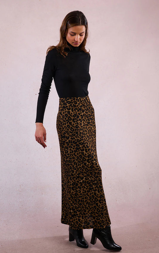 Leopard Midi Skirt