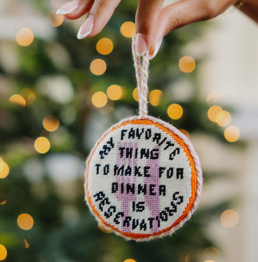 Needlepoint Ornament - Reservations