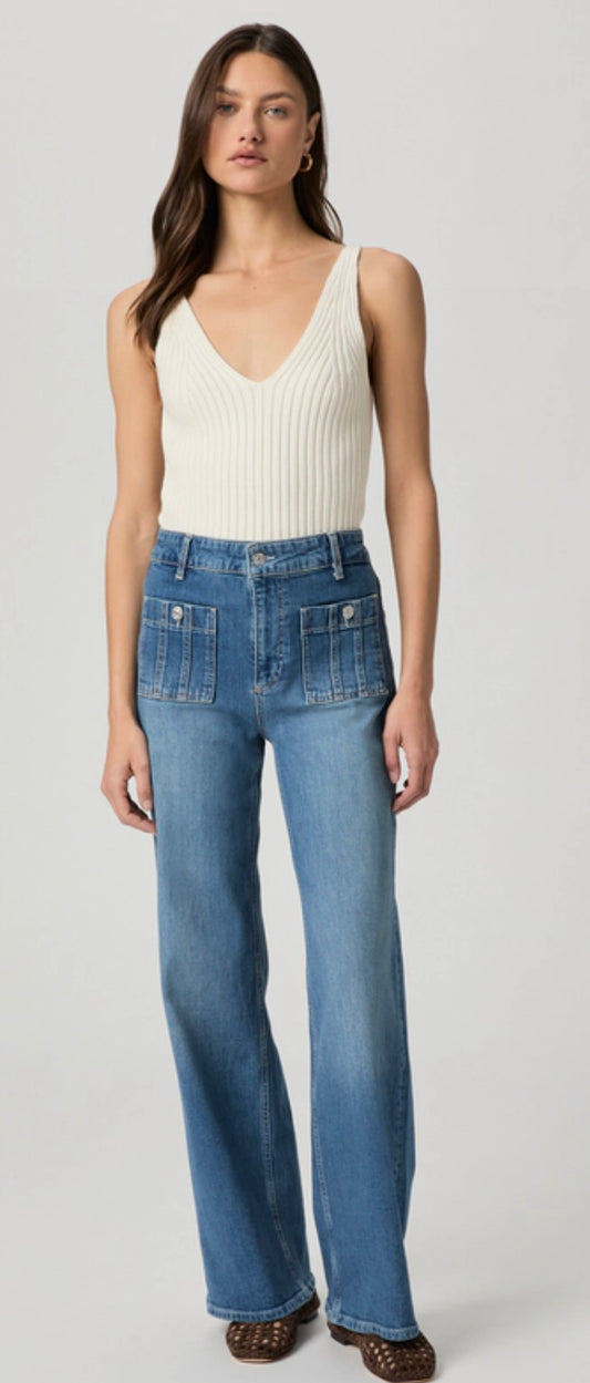 Paige Anessa 31" Wide Leg Jean Paley