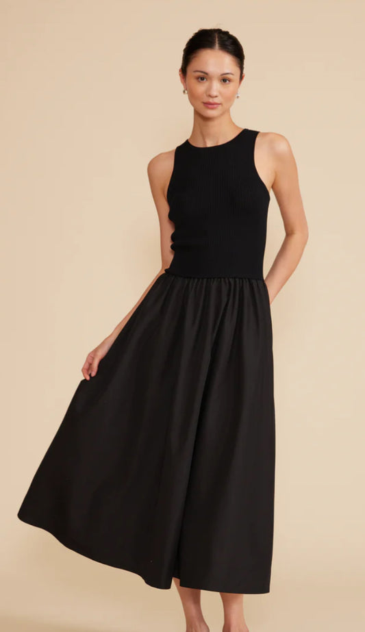 Marlena Black Midi Dress