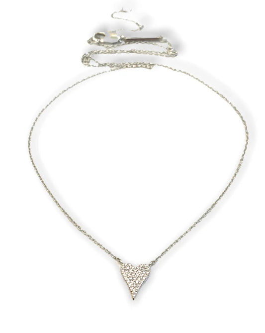 Tess Silver Heart Necklace