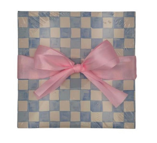 Blue Checkered Notepad
