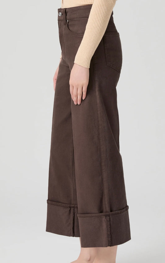 PAIGE Sasha Ankle Wide Cuff in Rich Chocolate
