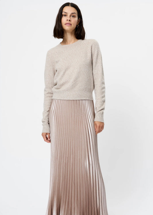 Marielle Metallic Satin Maxi Skirt