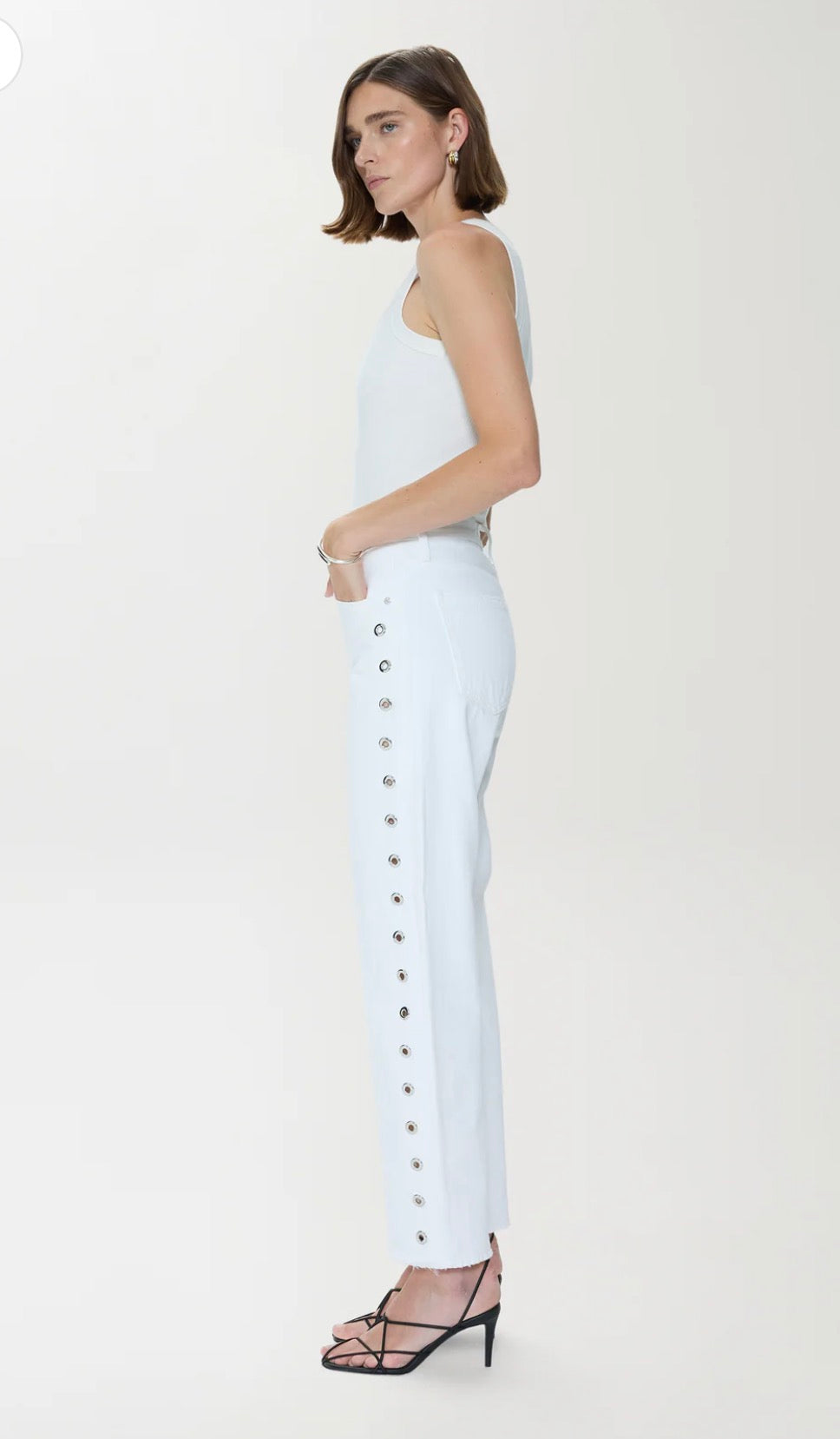 Lexi Bowed Straight in Vivid White