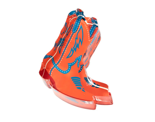 Orange Cowboy Boot Paper Weight