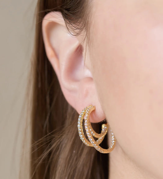 Maeve Triple Hoop Earring