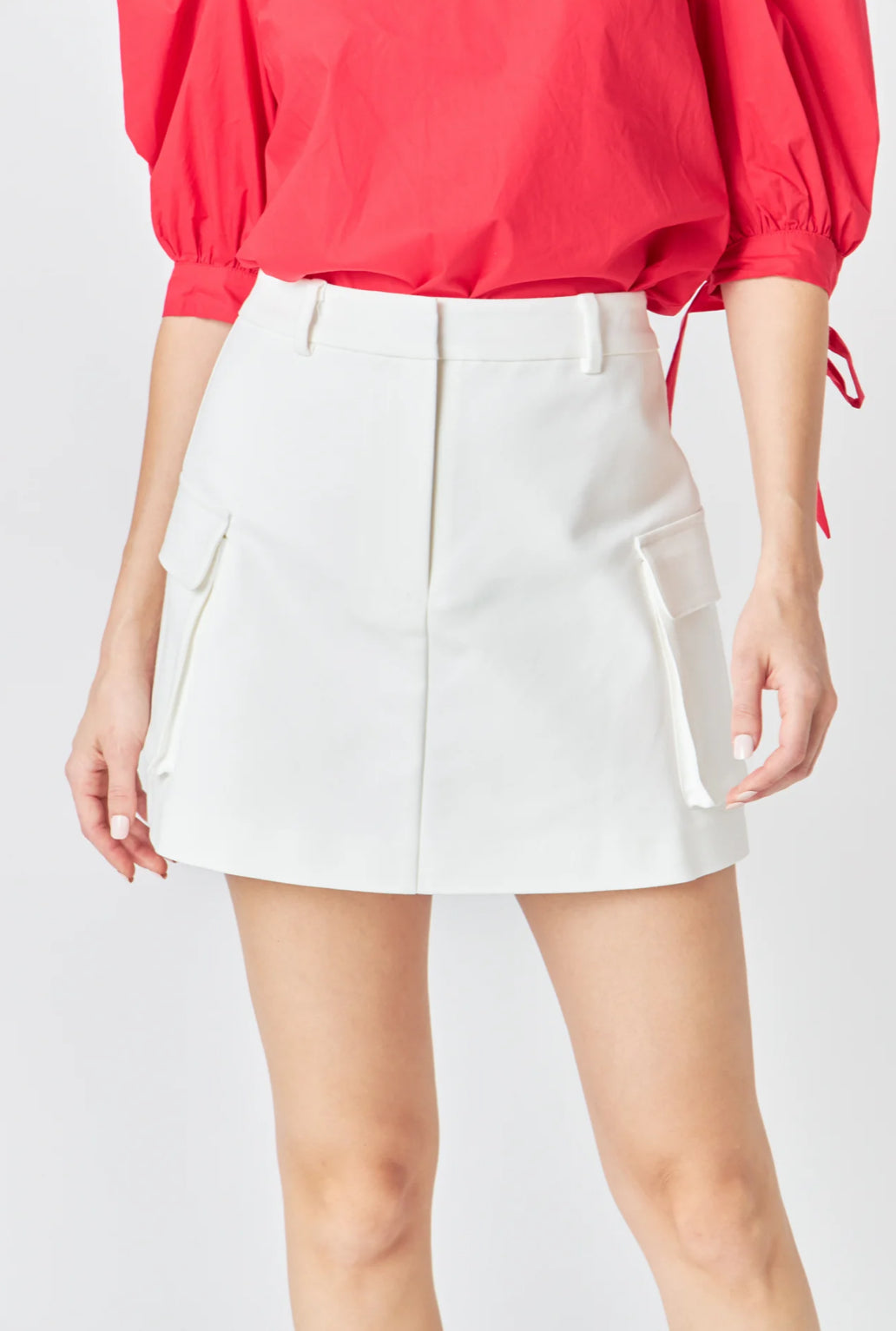 White Pocket Skort