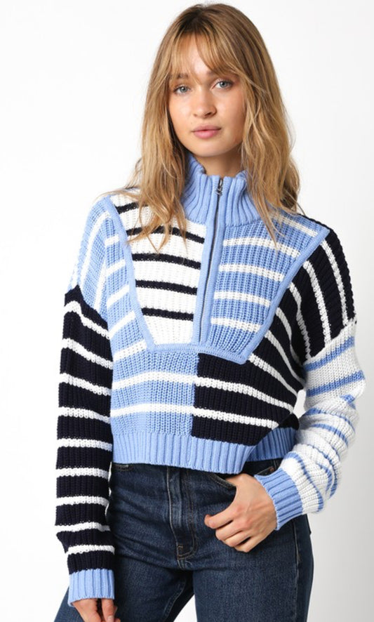 Multi Blue Stripe Sweater