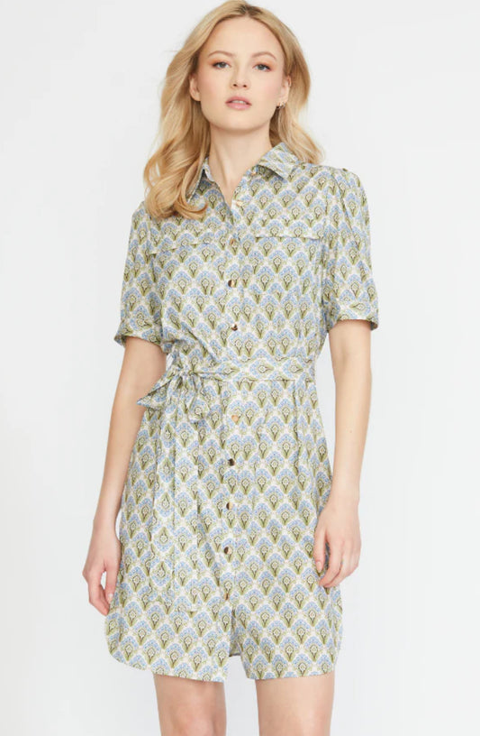 Short Sleeve Shirt Dress