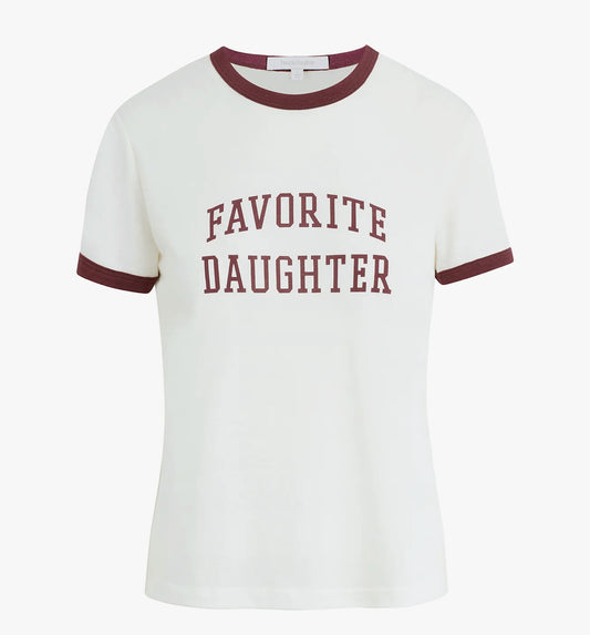 Favorite Daughter Ringer Tee Burgundy