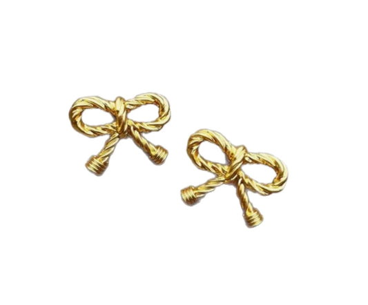 Abby Gold Bow Earrings