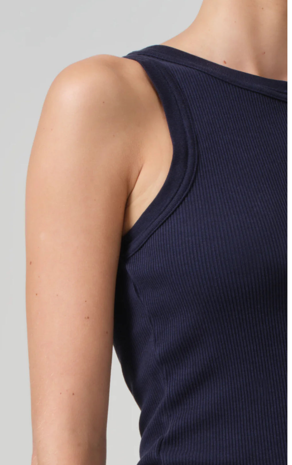 Isabel Rib Tank in Navy