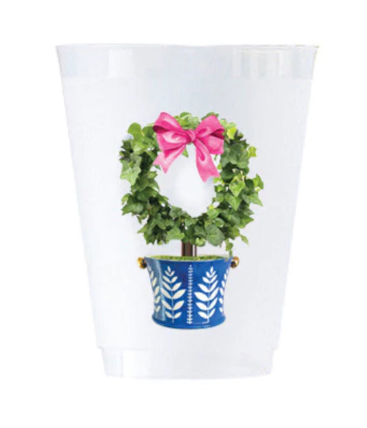 Circle Topiary Tree Shatterproof Cups