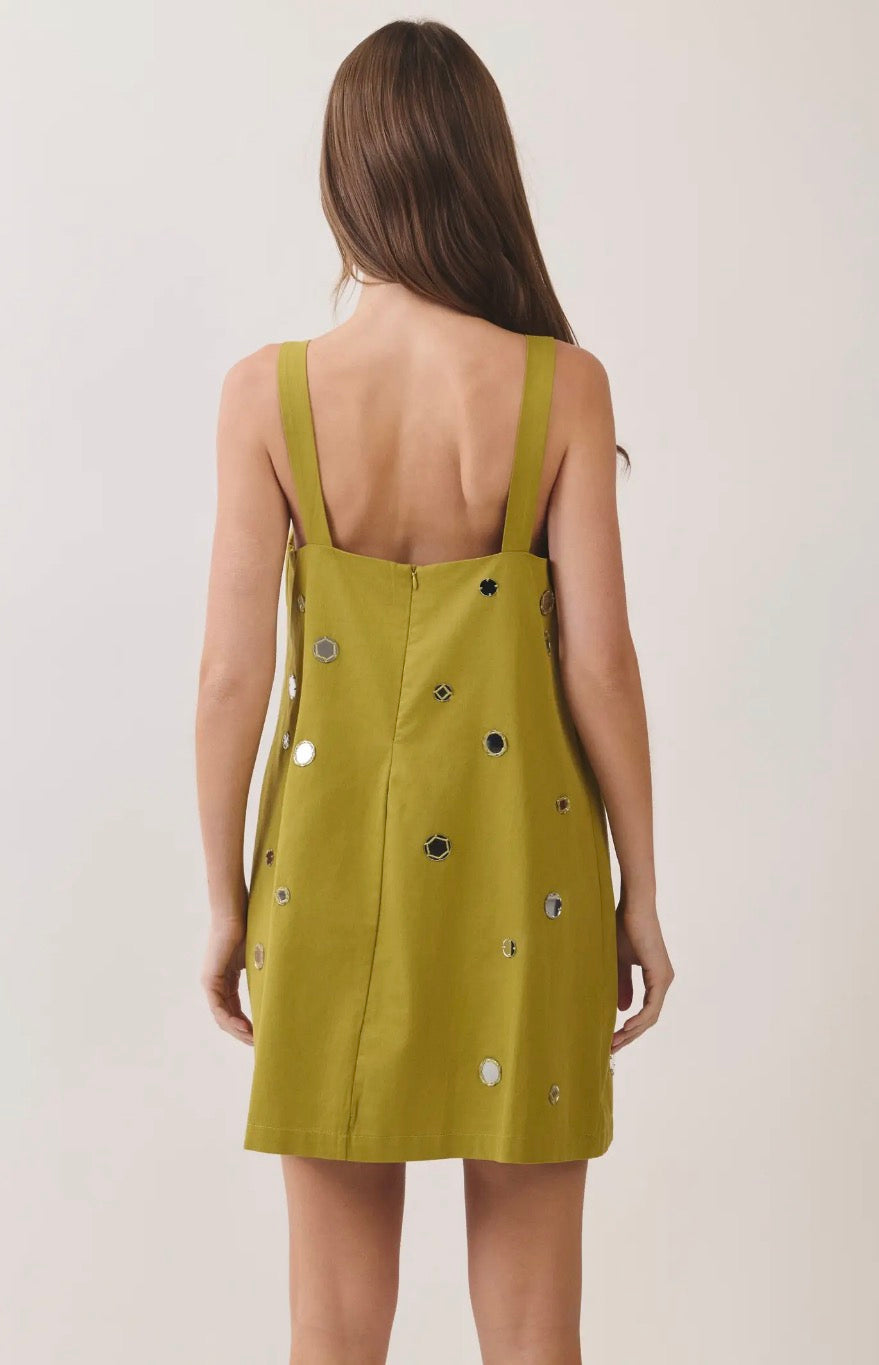 Olive Mirror Detail Dress