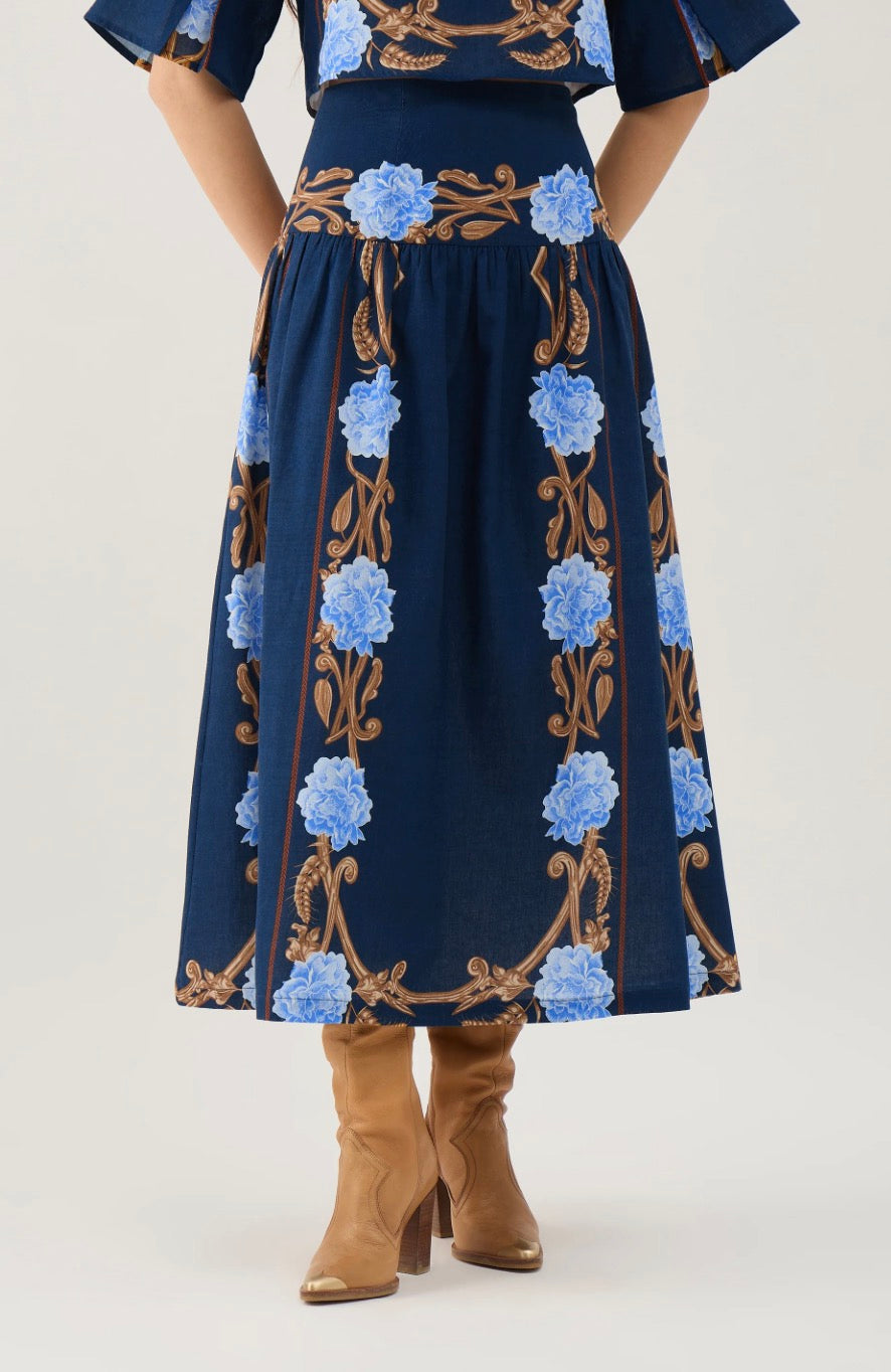 Kara Skirt in Harvest Navy