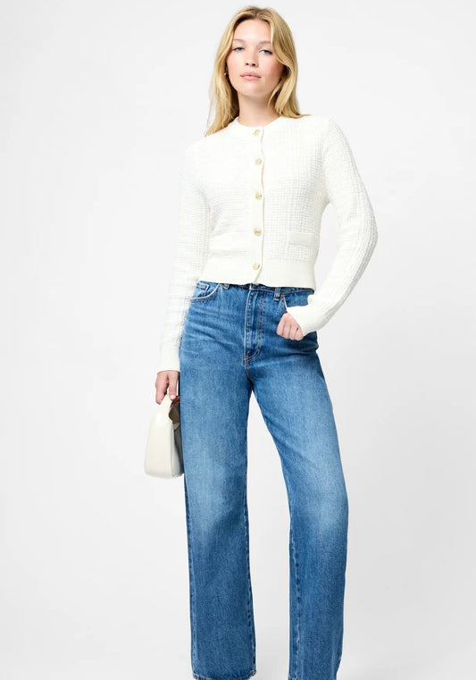 Lurex Tweed Knit Cardigan