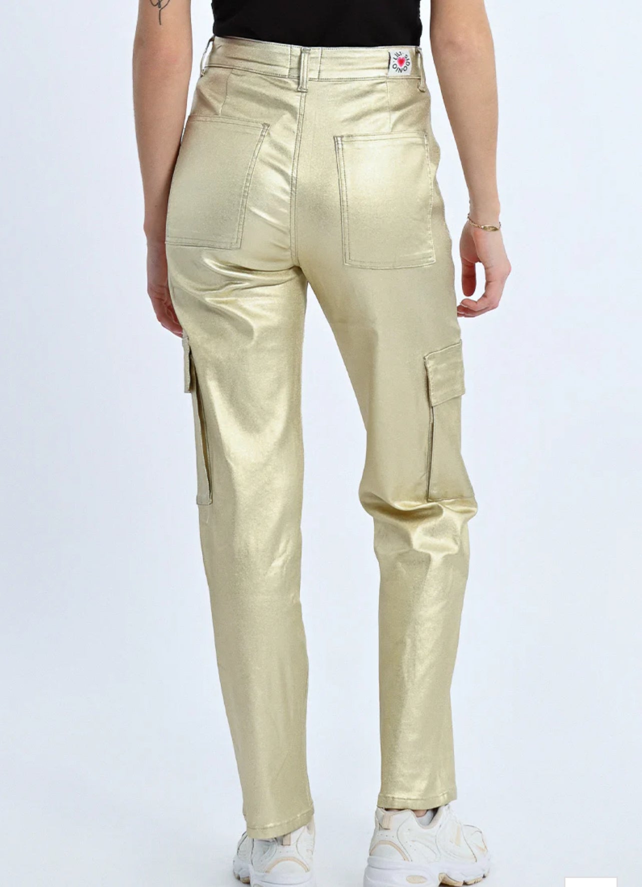 Gold Coated Cargo Pant