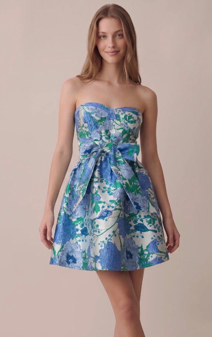 Garden Strapless Sweetheart Dress with Belt