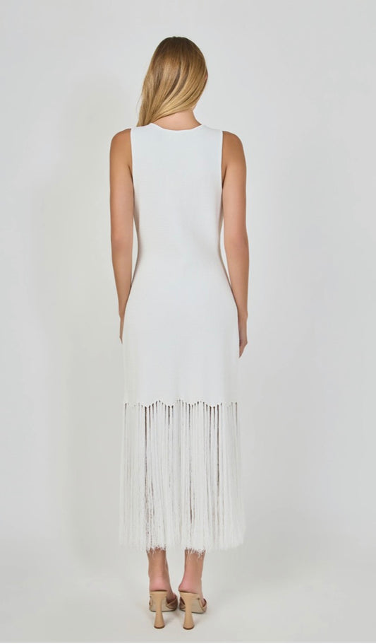 Sleeveless Fringe Dress