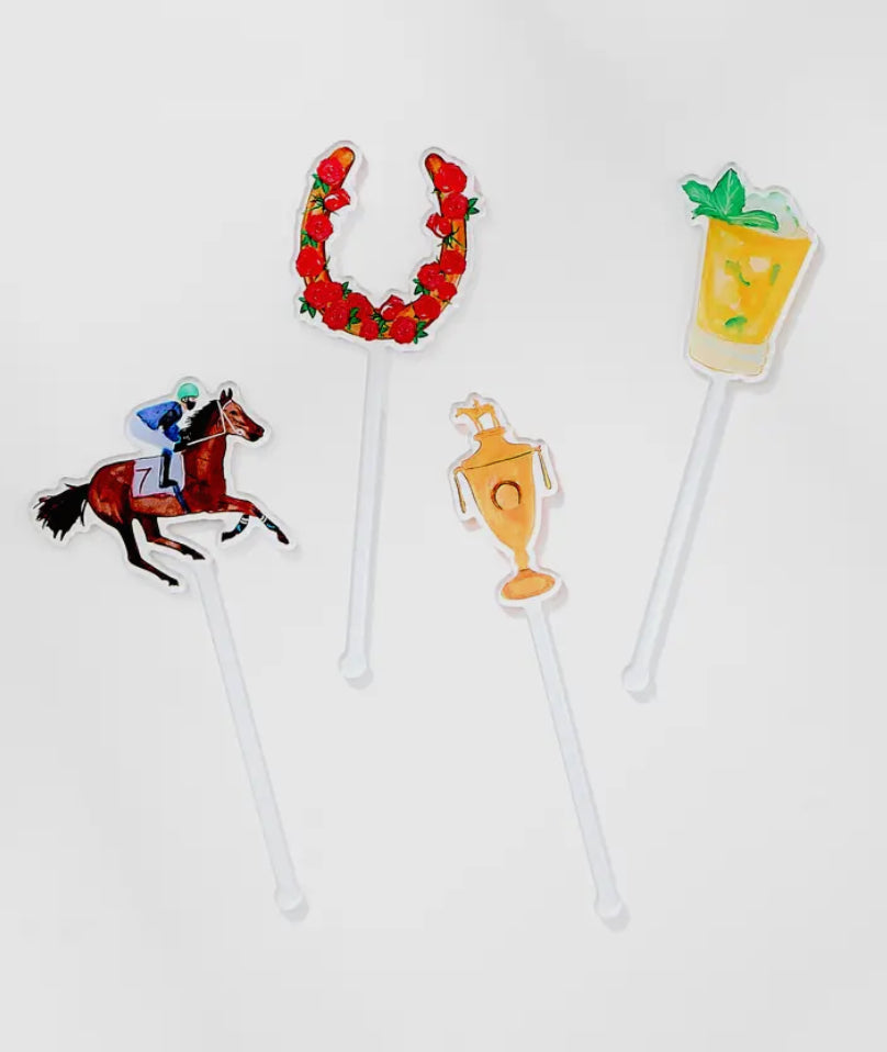 Kentucky Derby Acrylic Stir Sticks