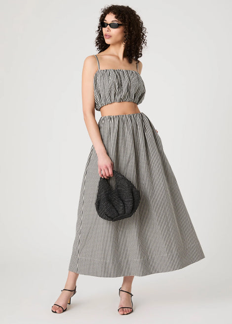 Gingham Midi Skirt