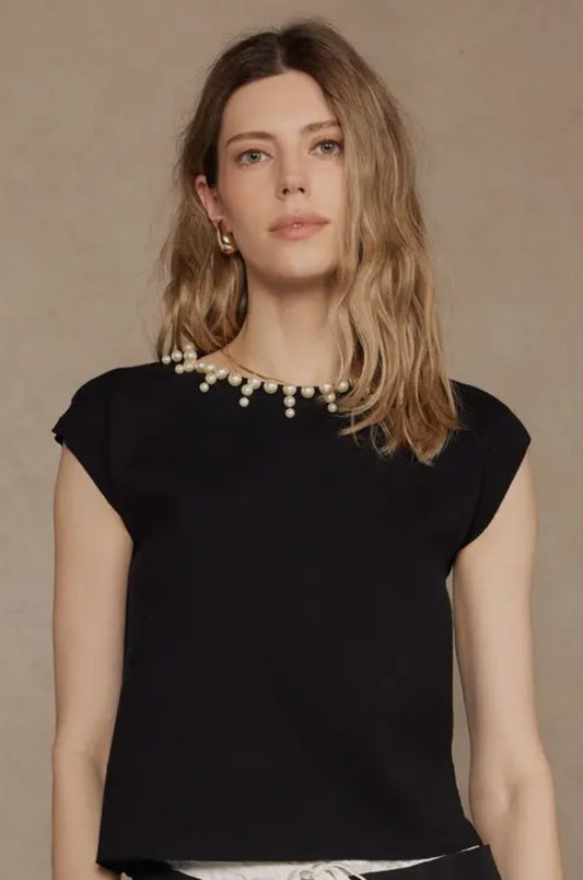 Pearl Trimmed Top
