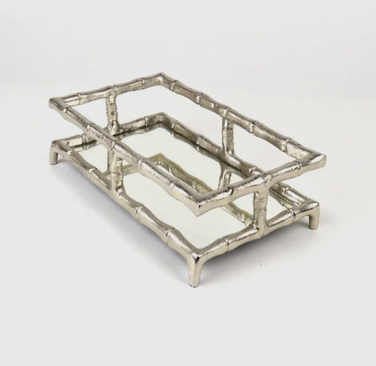 Silver Bamboo Guest Towel tray