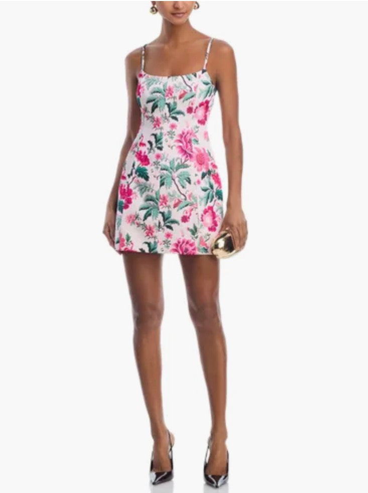 York Satin Flare Mini Dress