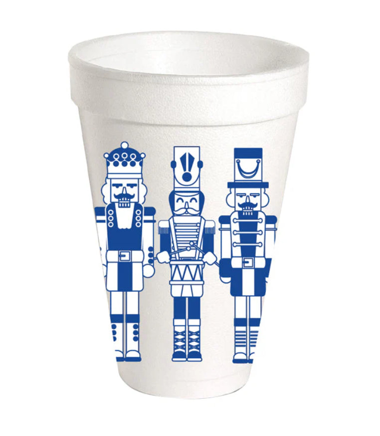 Blue Nutcracker Styrofoam Cups