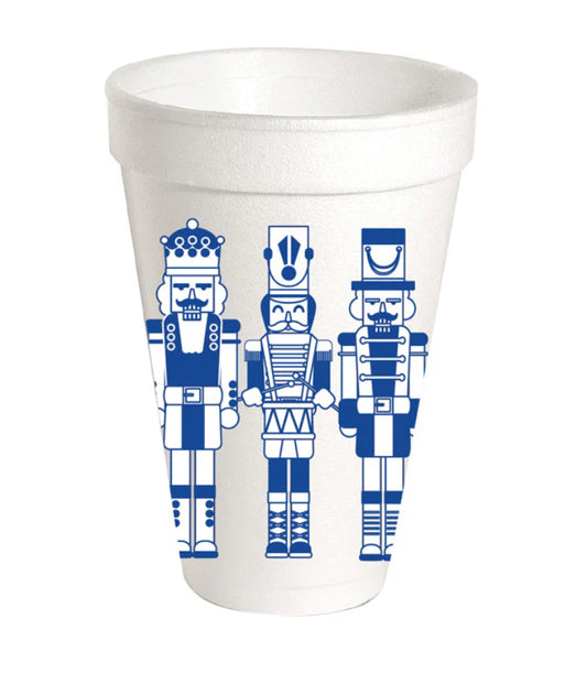 Blue Nutcracker Styrofoam Cups