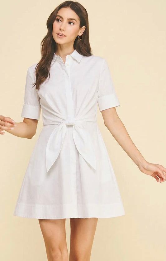Tie Front Mini Dress