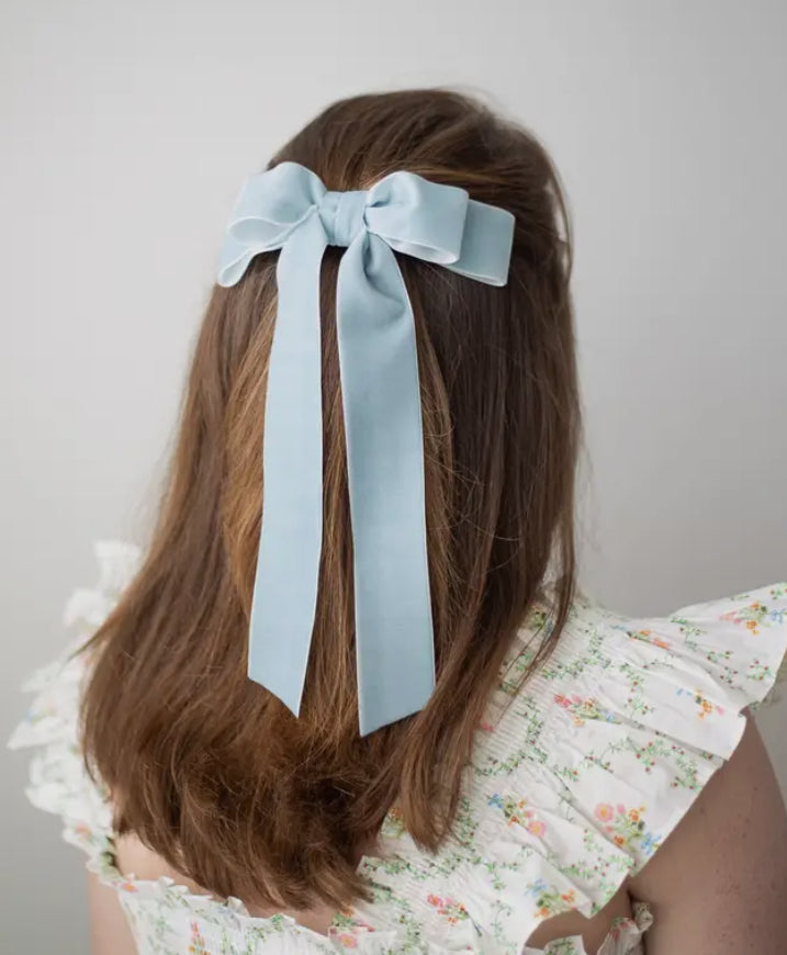 Long Bow Barrette Powder Blue