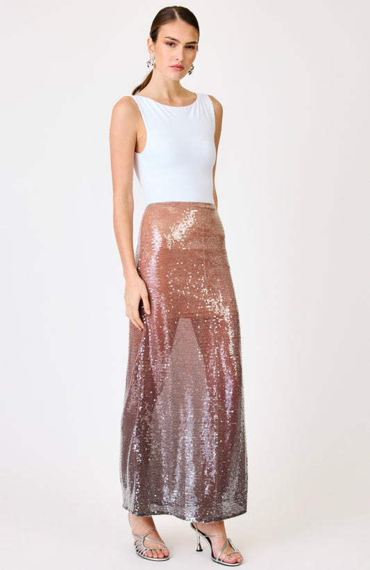 Ombré Sequin Midi Skirt