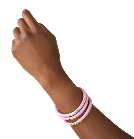 BuDhaGirl Three Kings All Weather Bangles in Pink