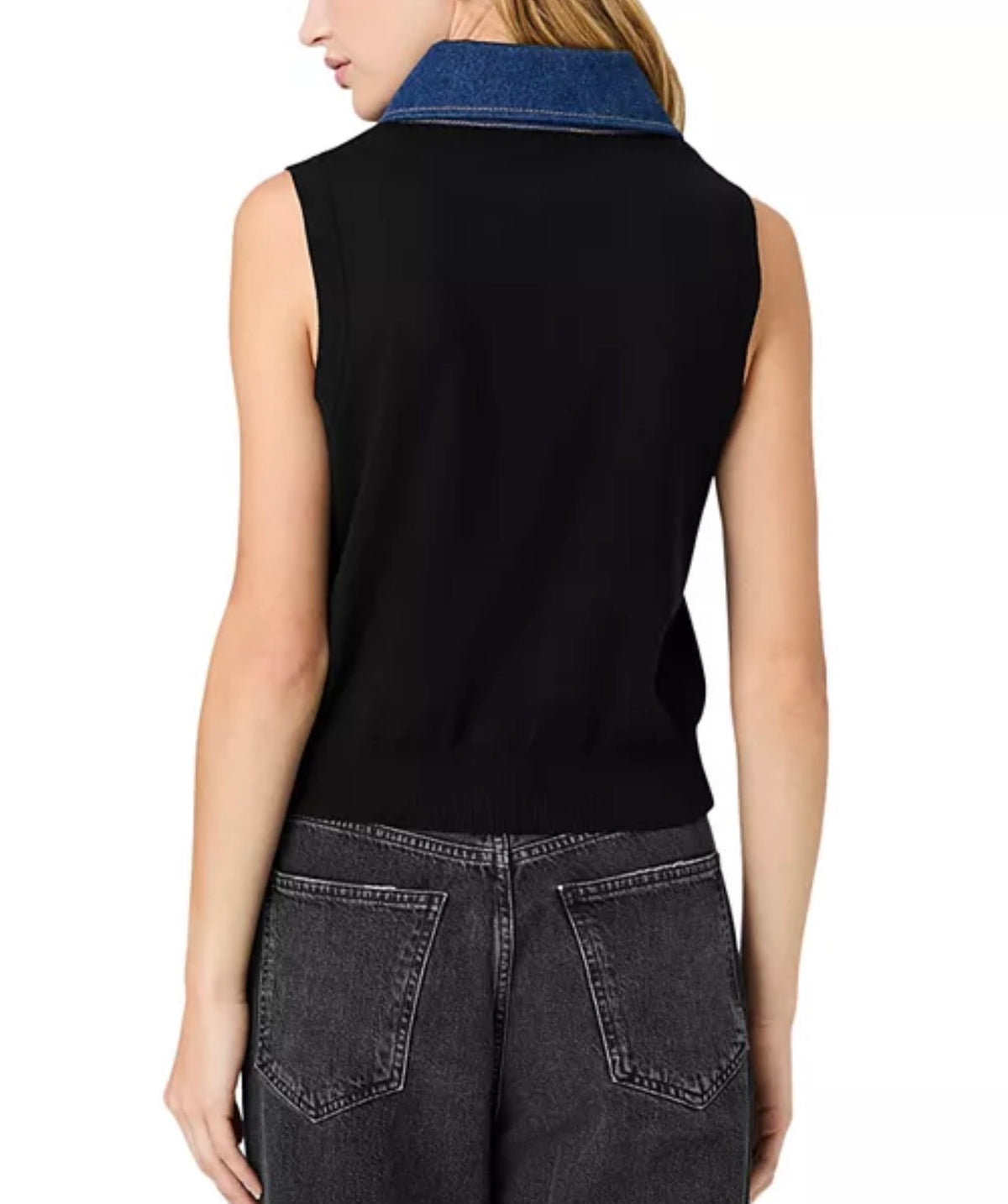 Maxime Denim Collared Sweater
