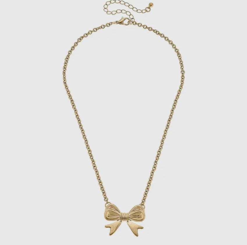 Stephanie Bow Pendent Necklace