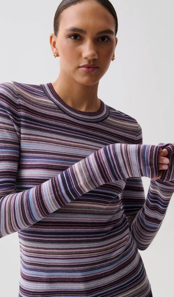 Madison Stripe Crewneck