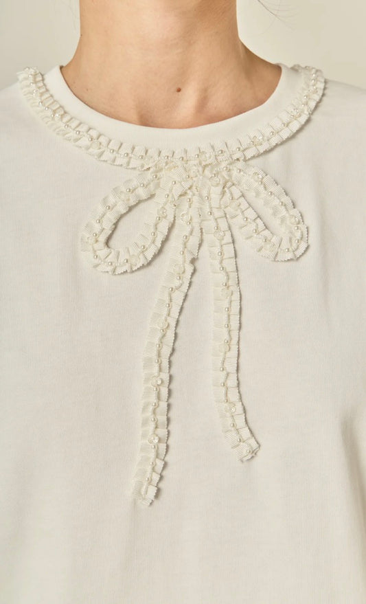 Embellished Bow TShirt