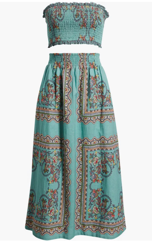 Cleobella Ruby Top and Skirt Set in Bleura Print