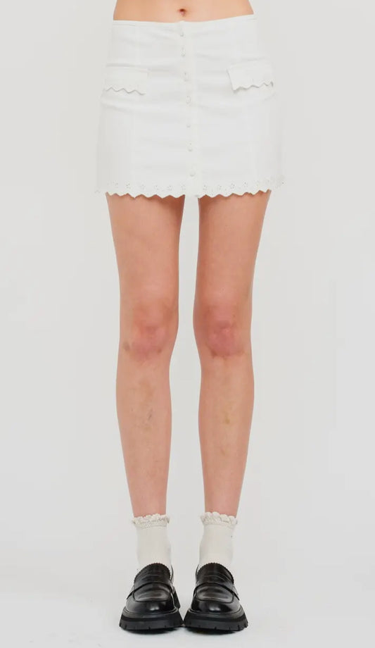 Jaelynn Off White Skirt