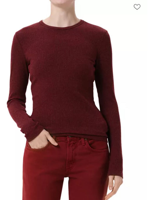 Delphi Slim Tee in Brick