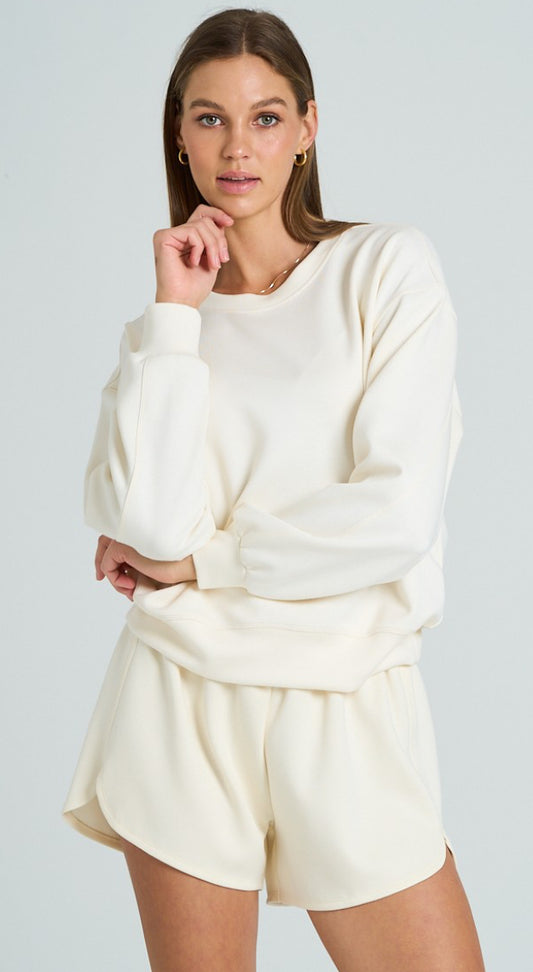 Cream Scuba Sweatshirt