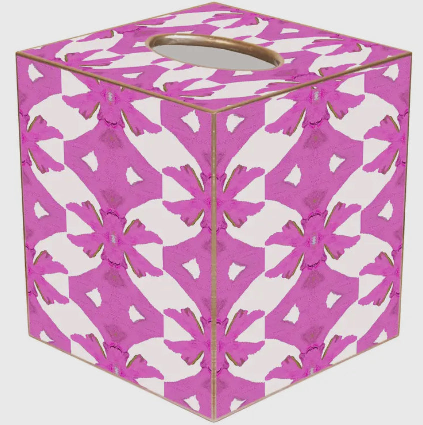 Pink Palms Laura Park Tissue Box Cover