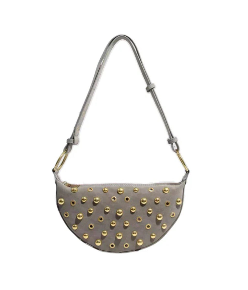 Maeve Studded Bag in Gray