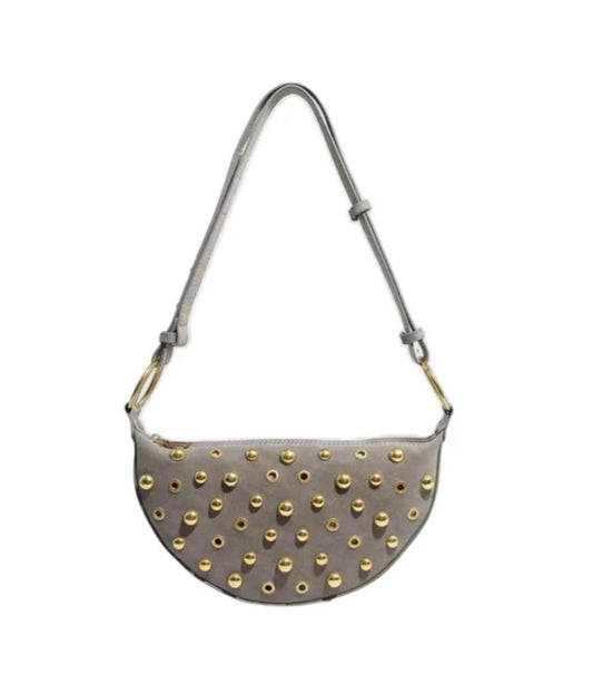 Maeve Studded Bag in Gray