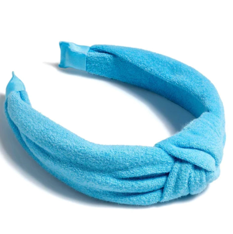 Turquoise Terry Knotted Headband