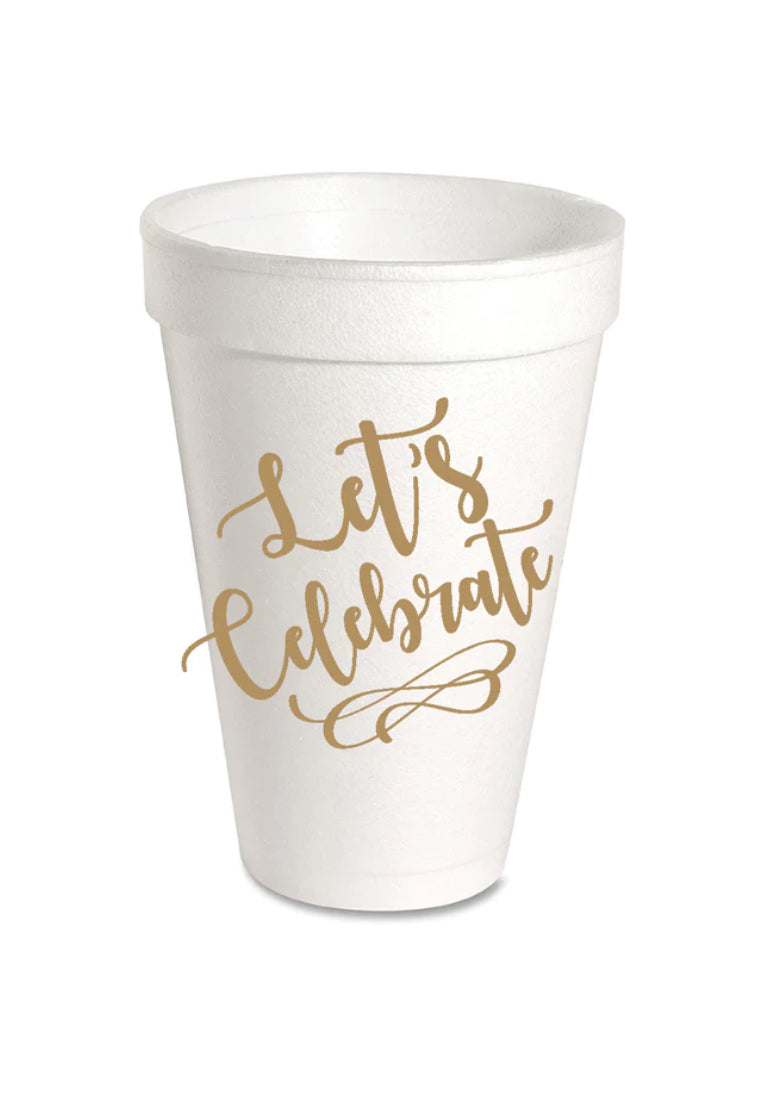 Let’s Celebrate Styrofoam Cups