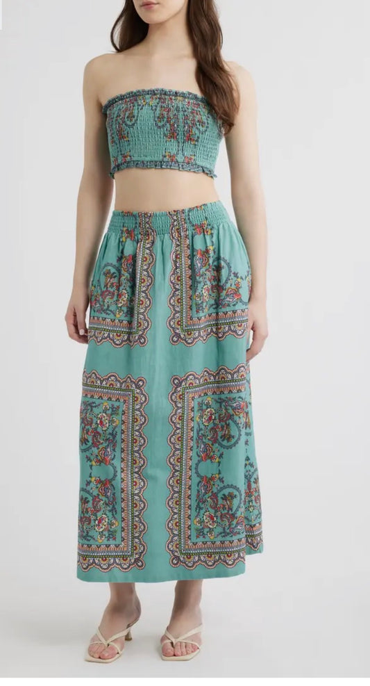 Cleobella Ruby Top and Skirt Set in Bleura Print