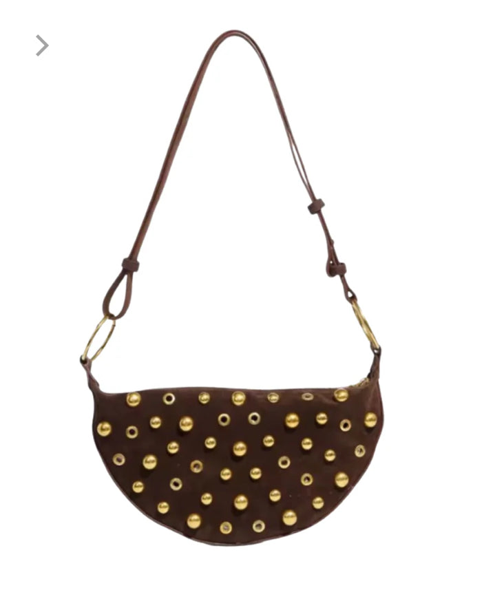 Maeve Studded Bag in Brown